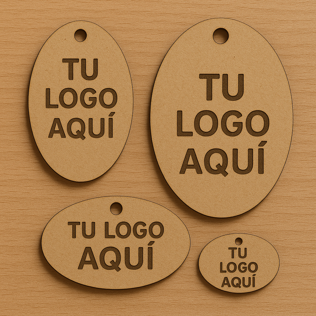 Etiquetas en Madera MDF Crudo - 500 un - Imagen 5