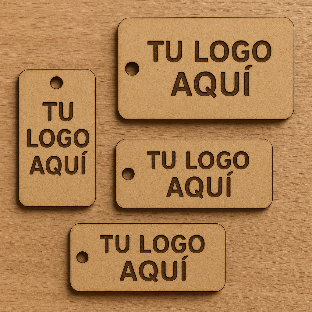 Etiquetas en Madera MDF Crudo - 500 un - Imagen 4